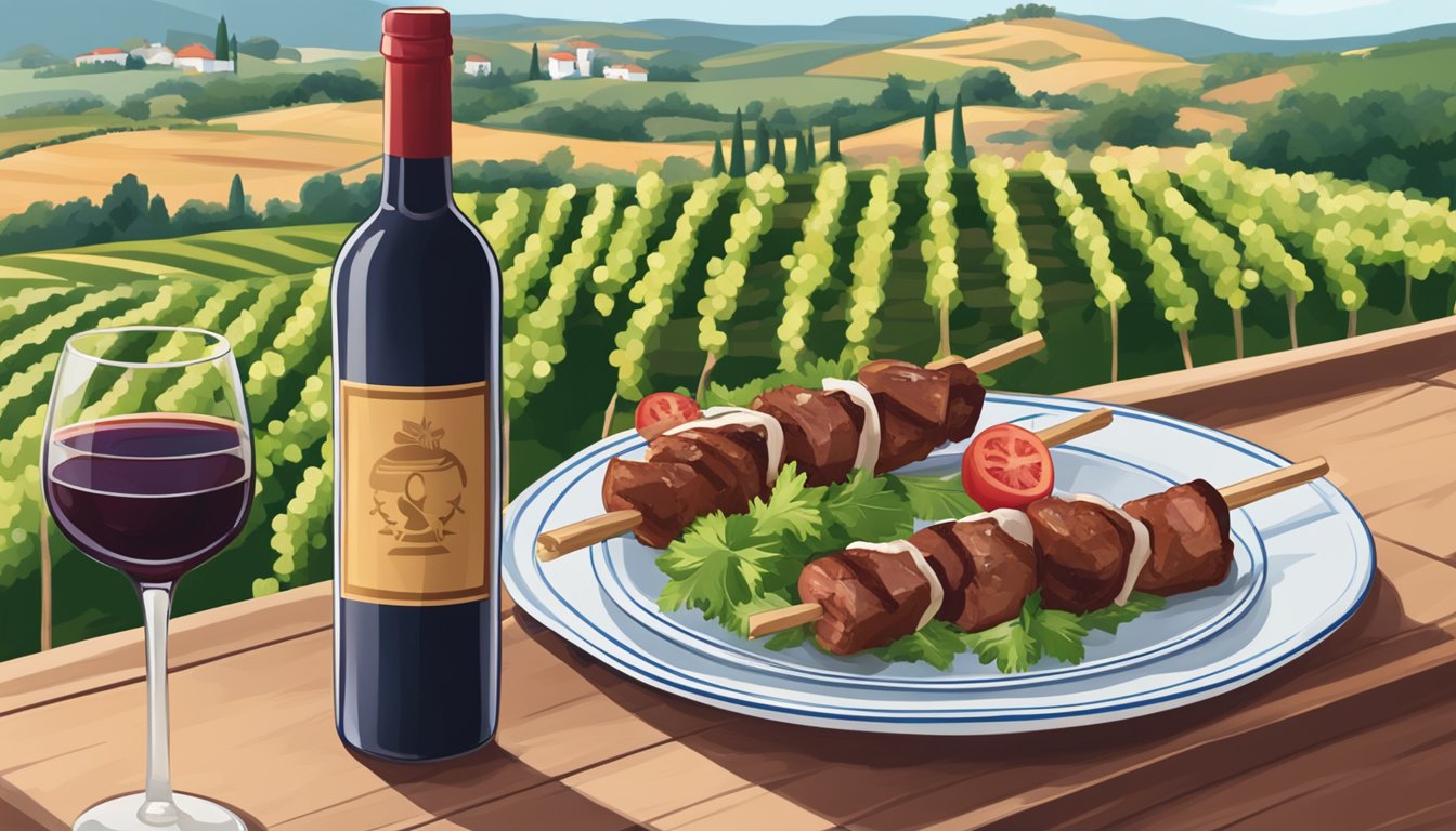 What Wine Goes Well with Pork Souvlaki: Top Pairings for Greek-Style Grilled Meat